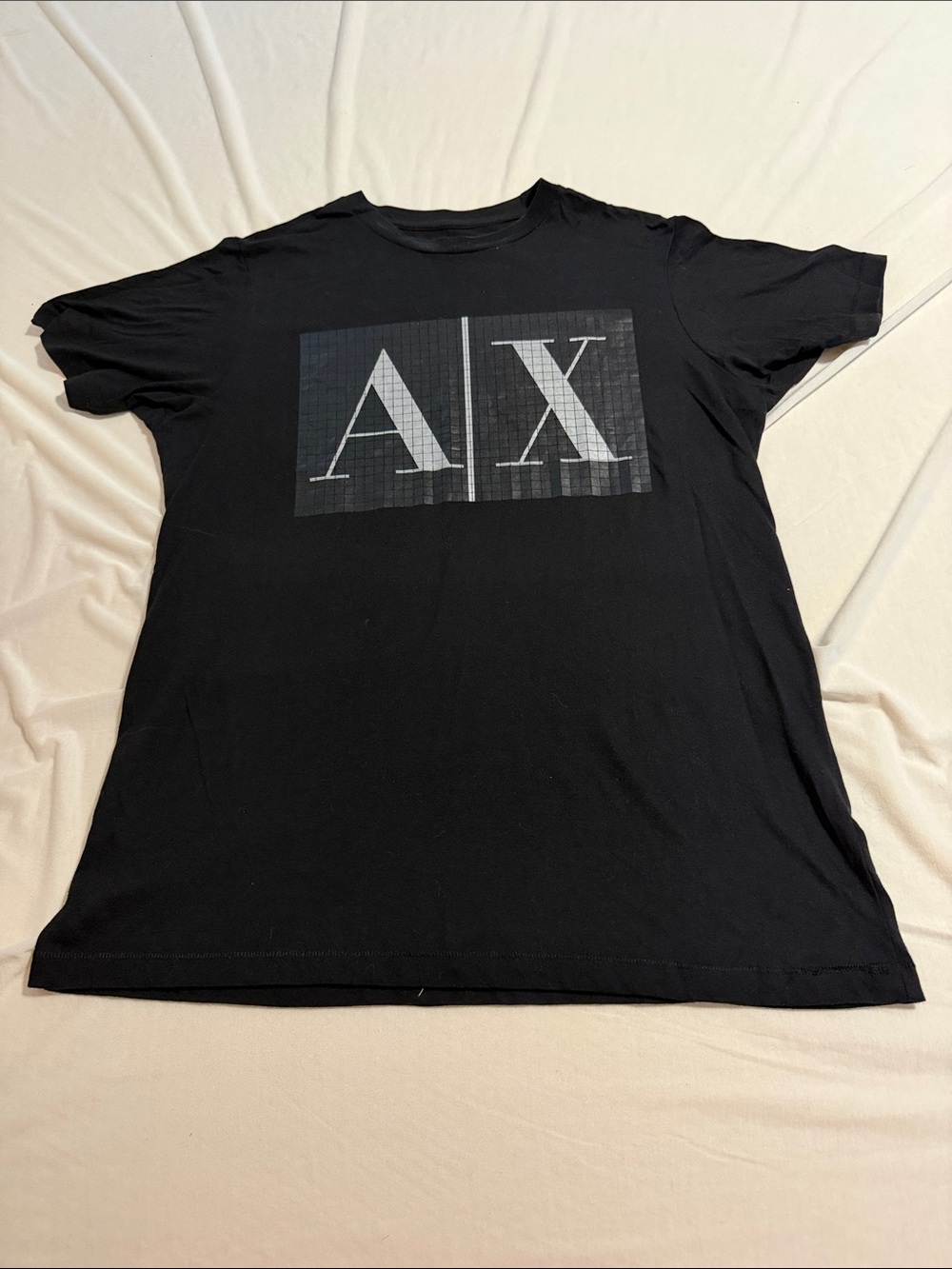 Armani Exchange Black Short Sleeve Tee with AX Chest Logo